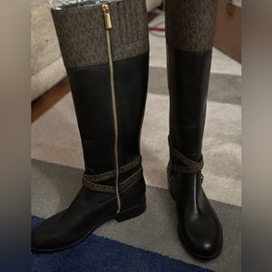 Michael Kors Preston Two-Tone Leather Boot